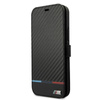 BMW Booktype M Carbon Stripe - iPhone 13 Pro Max tok (fekete)