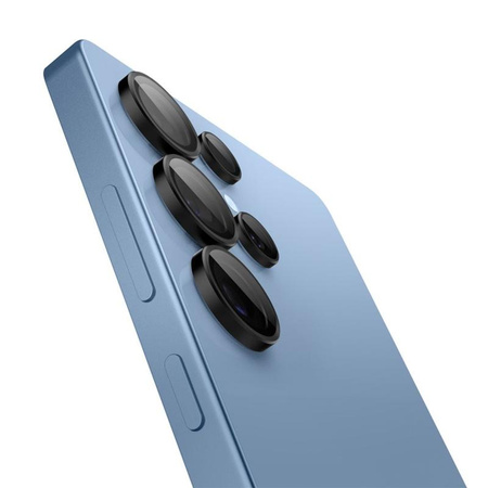 Spigen Optik Pro GLAS.TR EZ Fit Camera Protector 2er-Pack - Objektivschutzglas für Samsung Galaxy S25 Ultra (2 Stück) (Schwarz)