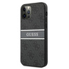 Guess 4G Printed Stripe - iPhone 12 Pro Max Tasche (grau)