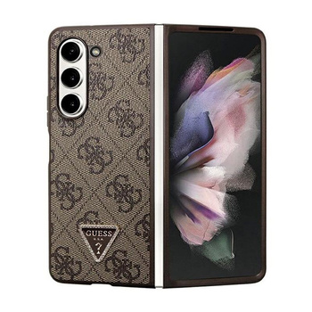 Guess Leather 4G Triangle Strass - Samsung Z Fold 5 Case (brown)