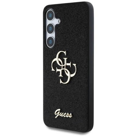 Guess Fixed Glitter Big 4G Metal Logo - Hülle für Samsung Galaxy S25+ (schwarz)