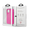 Guess Slilicon 4G Tone on Tone Logo - iPhone 11 Pro Case (Fuchsia)