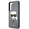 Karl Lagerfeld Saffiano Ikonik Karl`s Head - Samsung Galaxy S22+ Case (silver)