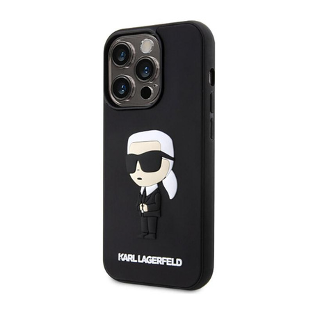 Karl Lagerfeld 3D Rubber NFT Ikonik - pouzdro pro iPhone 14 Pro (černé)