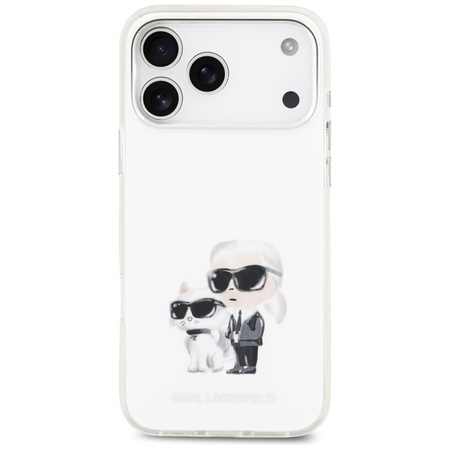 Karl Lagerfeld IML Aquarelle Karl & Choupette & Logo MagSafe - Case for iPhone 17 Pro Max (white)