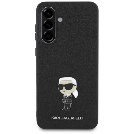Karl Lagerfeld Fixed Glitter Iconic Logo Metal Pin - Tasche für Samsung Galaxy A36 5G (schwarz)