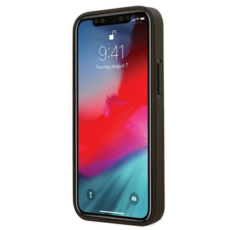 Guess 4G Bottom Stripe Collection - pouzdro pro iPhone 12 mini (hnědé)