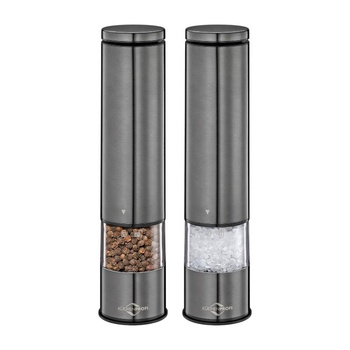 Küchenprofi Boston - Electric salt and pepper grinders with ceramic grinding mechanism 23x5 cm 2 pcs. (gray)