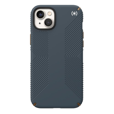 Presidio2 Grip - Case for iPhone 15 Plus / 14 Plus with MICROBAN coating (Charcoal / Cool Bronze / Slate)