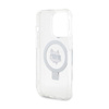 Karl Lagerfeld Ring Stand Choupette Head MagSafe - iPhone 15 Pro Max Tasche (weiß)