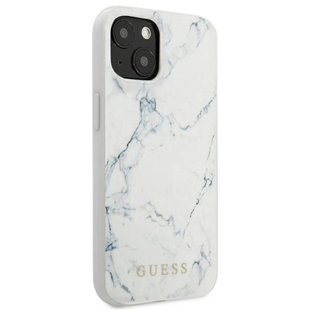 Guess Marble - pouzdro pro iPhone 13 (bílé)