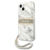 Guess Marble Strap - pouzdro pro iPhone 13 (šedé)