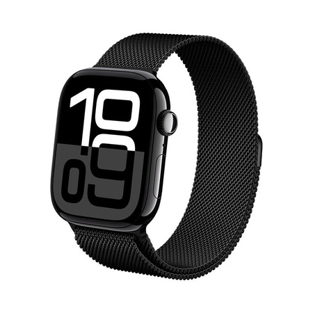 Crong Milano Steel - Stainless Steel Strap for Apple Watch 38/40/41/42 mm (Black)