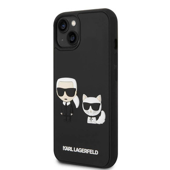 Karl Lagerfeld Ikonik 3D Karl & Choupette - iPhone 14 Plus Tasche (schwarz)