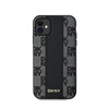 DKNY Leather Checkered Mono Pattern MagSafe - Case for iPhone 11 (Black)