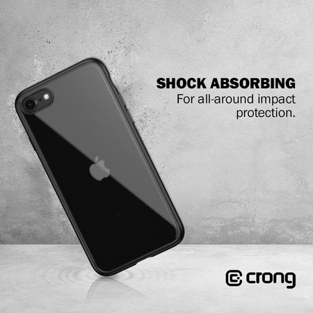 Crong Clear Cover - pouzdro pro iPhone SE (2022/2020) / 8 / 7 (černé)
