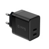 Crong Ultra Compact GaN - 2x USB-C 35W PD 3.0 síťová nabíječka s PPS (černá)