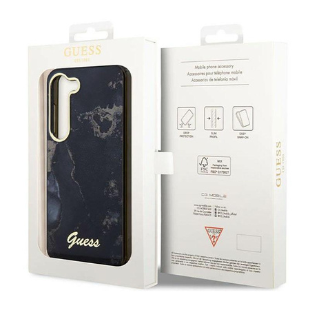 Guess Golden Marble Collection - Samsung Galaxy S23 Case (black)