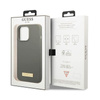 Guess Silikon Logo Platte MagSafe - iPhone 13 Pro Max Hülle (grau)