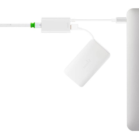 Moshi USB-C Gigabit Ethernet adapter - Alumínium adapter USB-C-ről Gigabit Ethernetre (ezüst)