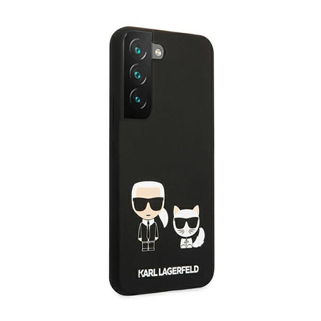 Karl Lagerfeld Szilikon Karl & Choupette - Samsung Galaxy S22+ tok (fekete)