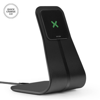 XVIDA Fast Charging Desk Stand - Bezdrátová nabíječka s magnetickým držákem, hliník (QC 2.0)