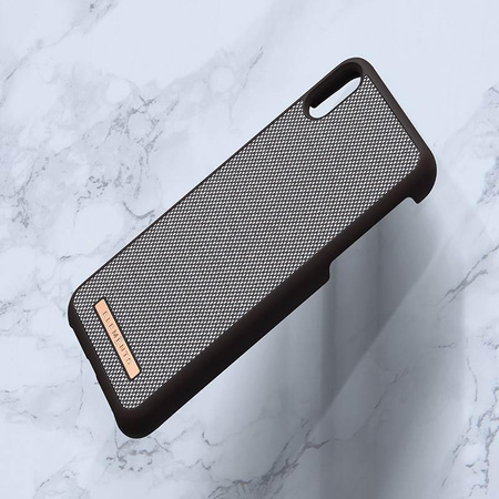 Nordic Elements Saeson Idun - Coque en matériau pour iPhone Xs Max (marron foncé)