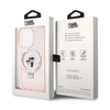 Karl Lagerfeld Ring Stand Karl & Choupette MagSafe - iPhone 15 Pro Tasche (rosa)