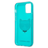 Karl Lagerfeld Choupette Head - pouzdro pro iPhone 12 Pro Max (fluo modré)