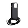 Karl Lagerfeld Crossbody Saffiano fémtű Karl & Choupette - iPhone 14 Pro tok (fekete)