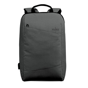 PURO Byday - Batoh s externím portem USB pro MacBook Pro 15" / Notebook 15,6" (šedý)