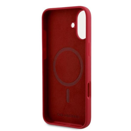 Karl Lagerfeld Silikon Karl & Choupette Ring MagSafe - iPhone 16 Plus Hülle (rot)