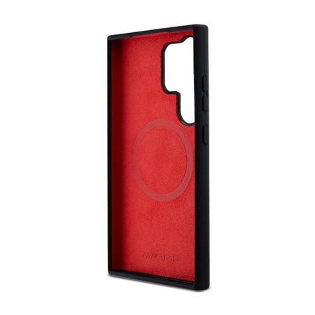 AMG szilikon szénszálas mintás MagSafe - Samsung Galaxy S24 Ultra tok (fekete)