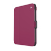 Speck Balance Folio - pouzdro pro iPad mini 6 (2021) s povrchovou úpravou MICROBAN (Very Berry Red Slate Grey)