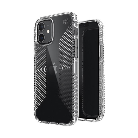 Speck Presidio Perfect-Clear mit Griffen - iPhone 12 / iPhone 12 Pro Tasche mit MICROBAN-Beschichtung (Klar)