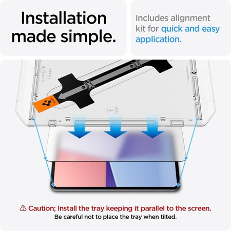 Spigen GLAS.TR EZ FIT - Gehärtetes Glas für iPad Pro 11" (M5,2025 / M4, 2024) (Transparent)