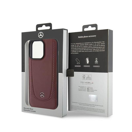 Mercedes Leather Urban Line - Étui pour iPhone 15 Pro Max (rouge)