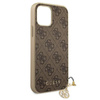Guess 4G Charms Collection - Coque pour iPhone 12 mini (marron)