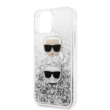 Karl Lagerfeld Flüssig-Glitzer-Herzen - iPhone 11 Pro Max Hülle