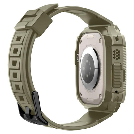 Spigen Rugged Armor Pro - Armband mit Gehäuse für Apple Watch Ultra 49 mm (Vintage Khaki)