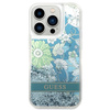 Guess Liquid Glitter Flower - iPhone 14 Pro Max tok (zöld)