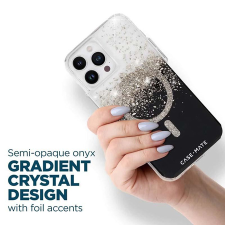 Case-Mate Karat MagSafe - iPhone 14 Pro Max tok ónixszal díszített (Onyx)