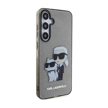 Karl Lagerfeld IML Glitter Karl & Choupette - Samsung Galaxy S24+ Etui (schwarz)