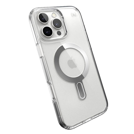 Speck Presidio Perfect-Clear ClickLock & MagSafe - tok iPhone 16 Pro Max (átlátszó / krómozott kivitelben / derűs ezüst)