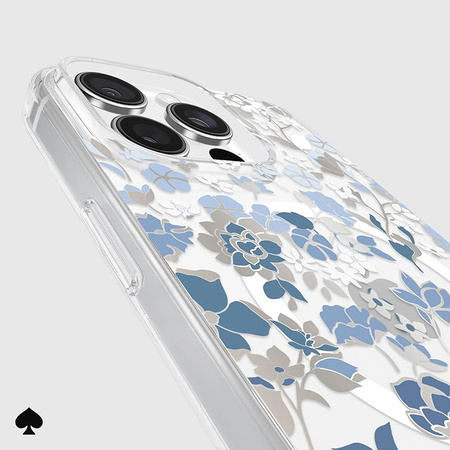 Kate Spade New York Protective Gems MagSafe - Case for iPhone 16 Pro Max (Flowerbed Blue)