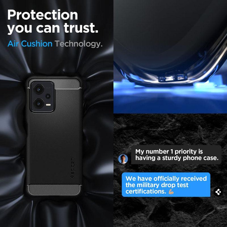 Spigen Rugged Armor - tok Xiaomi Redmi Note 12 5G/POCO X5 5G (fekete)