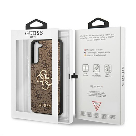 Guess 4G Big Metal Logo - Samsung Galaxy S22+ tok (barna)