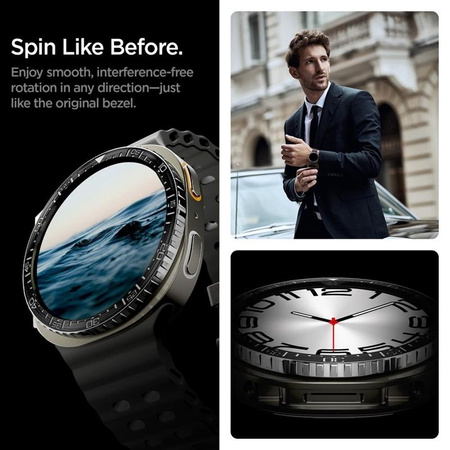 Spigen Bezel Tune Diver – Schutzgehäuse / Ring für Samsung Galaxy Watch 8 44 mm (Black)
