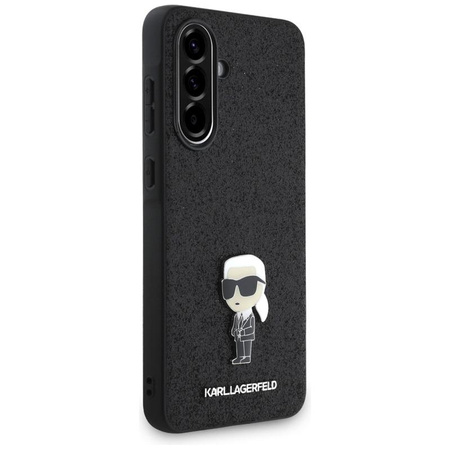 Karl Lagerfeld Fixed Glitter Ikonik Logo Metal Pin - Hülle für Samsung Galaxy A36 5G (schwarz)