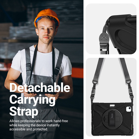 Crong Defender Plus - Obrněné pouzdro pro iPad Air 11" M3 (2025) / M2 (2024) (černá)